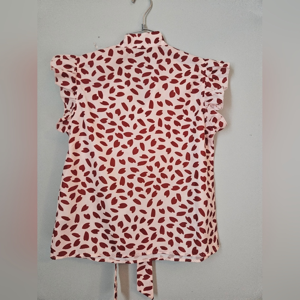 Women's Red Patterned Top - Picture 2 of 2